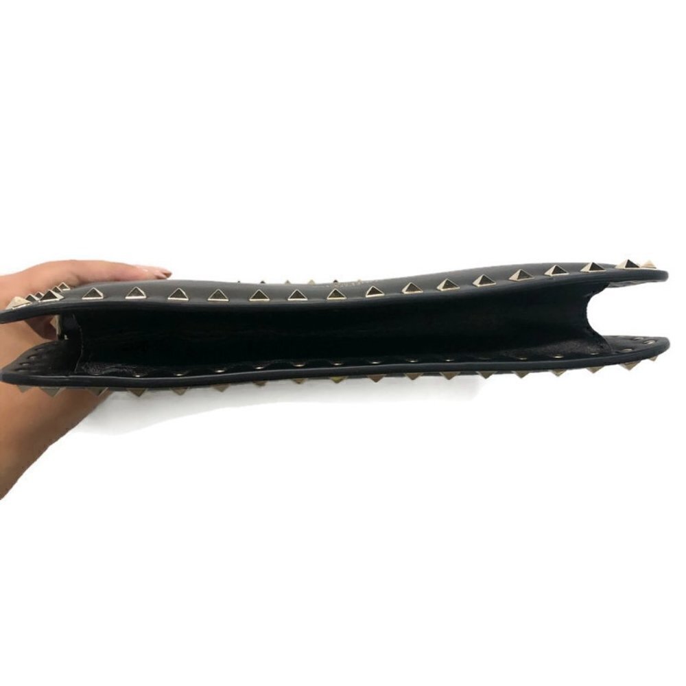 Valentino - Black Rockstud Top Handle Satchel - Picture 2 of 6